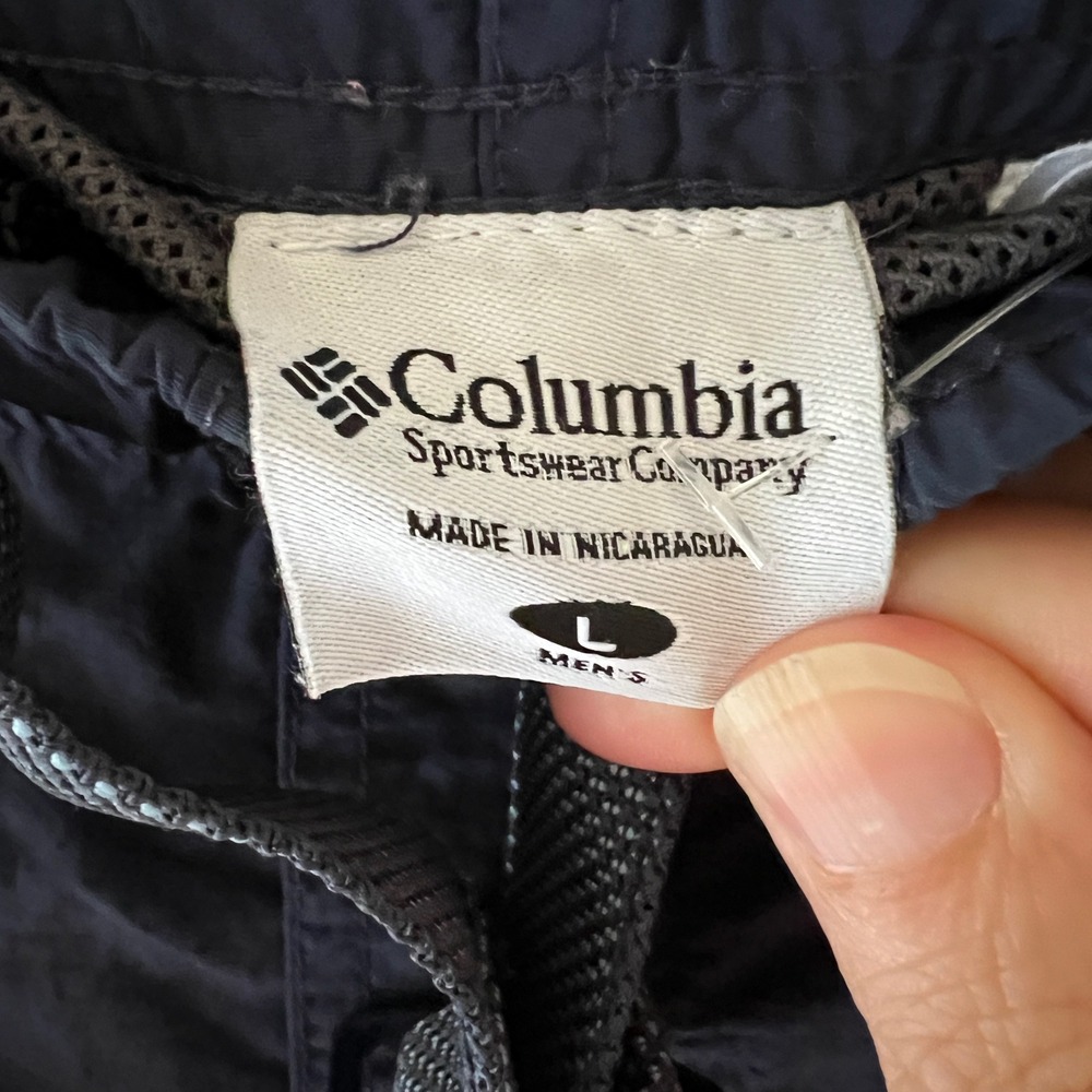 Columbia Mens Packable Cargo Shorts Large 34" Navy Hiking Outdoor Gorp Fishing - Picture 3 of 16